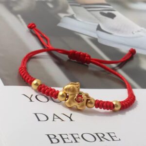 Pulseras Dorado y rojo Caballo de fuego 2026