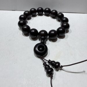 Pulsera de madera con Wu Lou (calabaza)