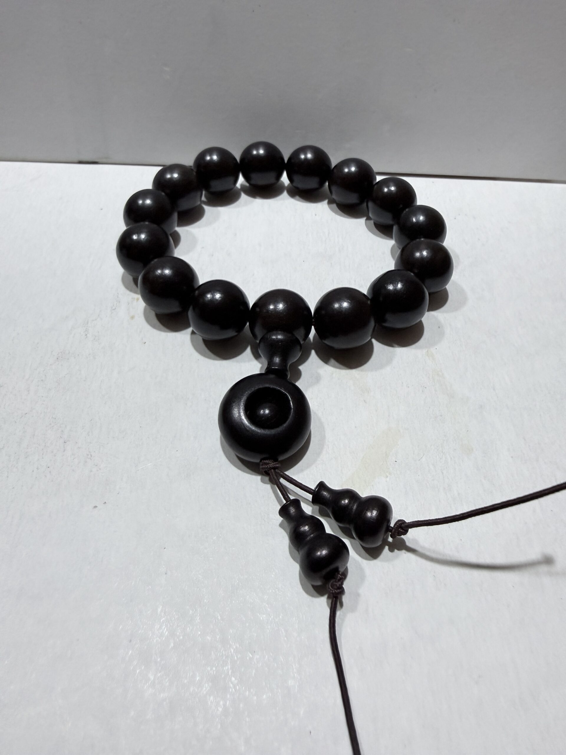 Pulsera de madera con Wu Lou (calabaza)