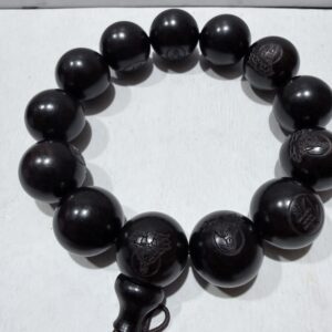 Pulsera negra con Quan Yin