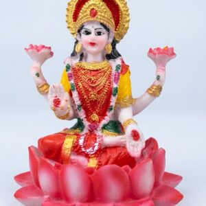 Estatuilla de la Diosa Lakshmi en Loto (8 cm)