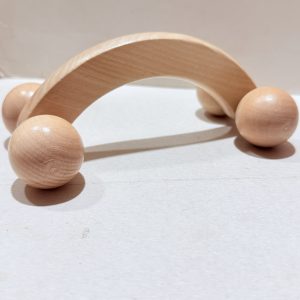 Masajeador Corporal de Madera con Mango y Esferas | Anticelulítico y Relajante