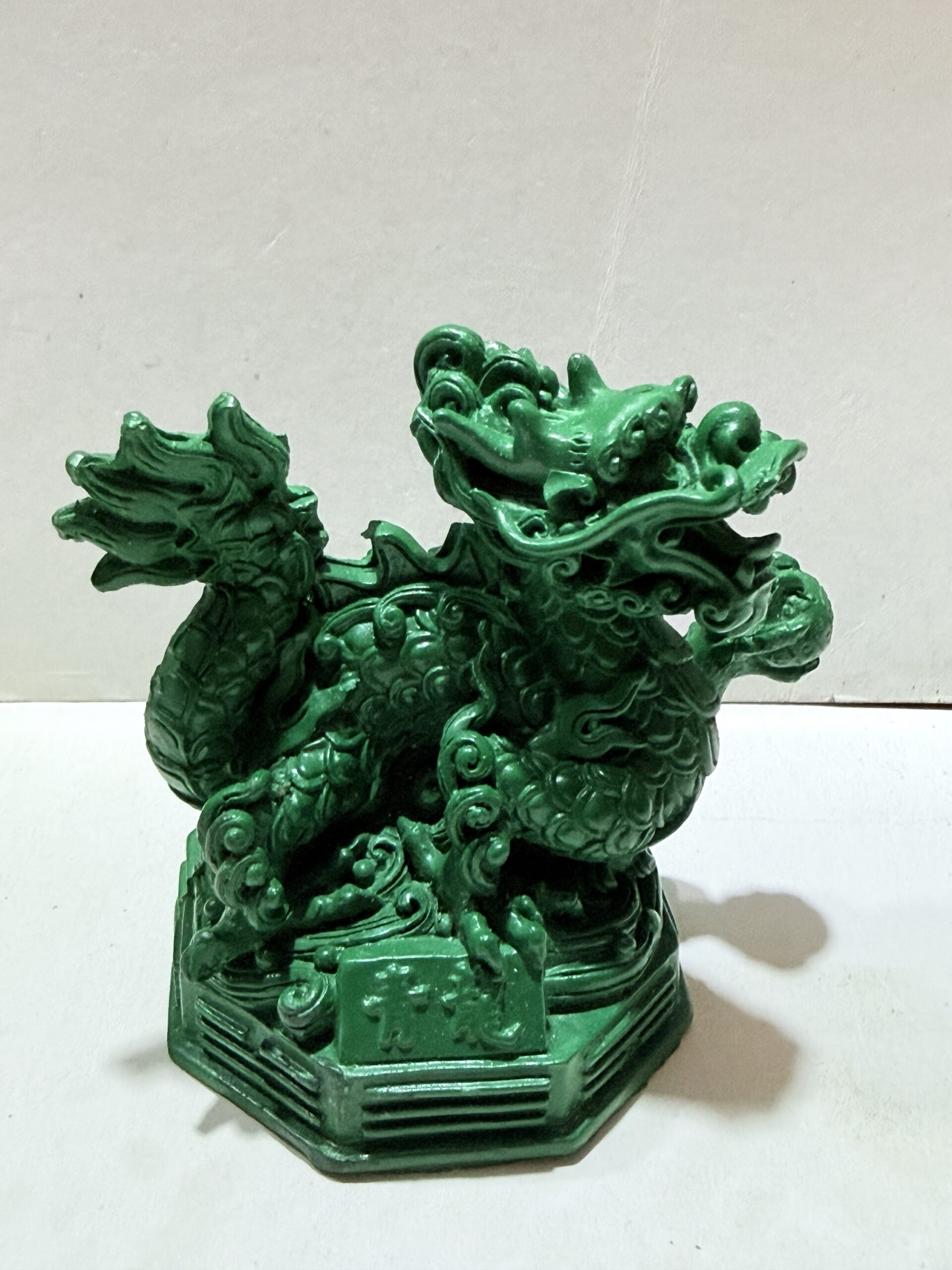 Dragón Verde del Este de Feng Shui (Qinglong) | Escultura de Prosperidad y Energía